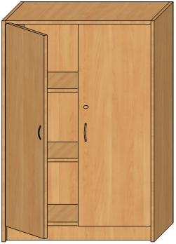 Шкаф канцелярский низкий с двумя дверками